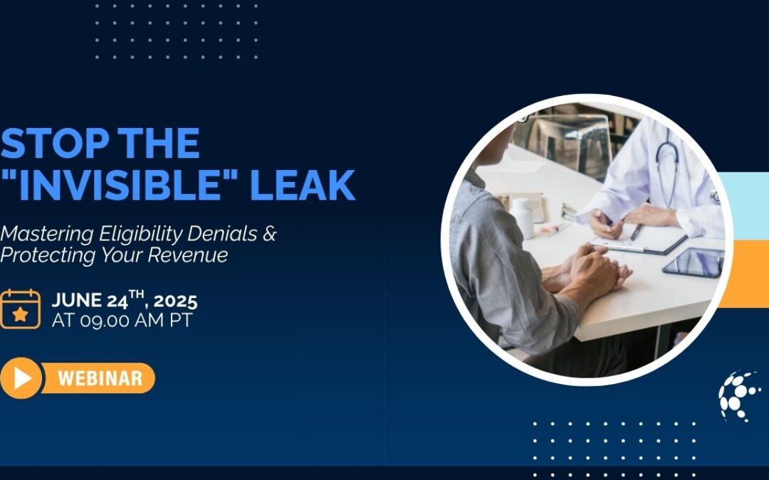 The image features a professional dark blue background with white and light blue accents. On the left, the title and subtitle are displayed in bold, modern typography. Below the text, a calendar icon indicates the date June 24th, 2025, and a clock icon lists the time as 09:00 AM PT. An orange "Webinar" button with a play icon is positioned in the lower-left corner.
